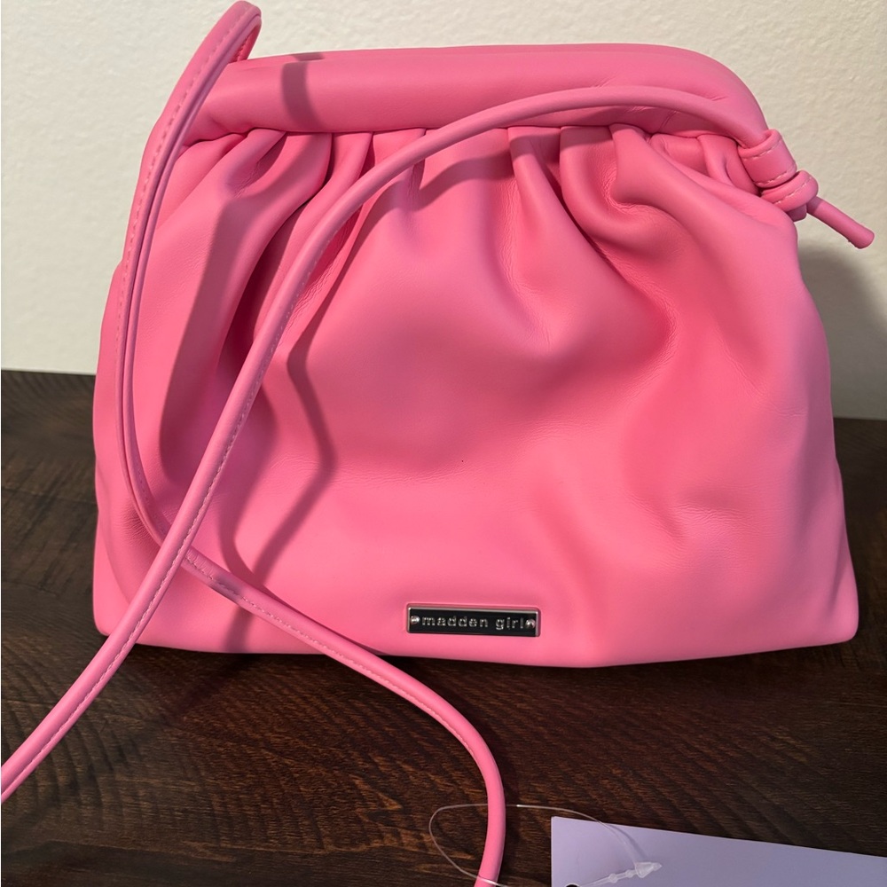 NWT Madden Girl One of a Kind Vibrant Pink Nikki Crossbody Clutch